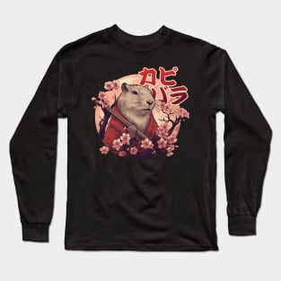 Capybara Wandering Warrior - Ronin Long Sleeve T-Shirt